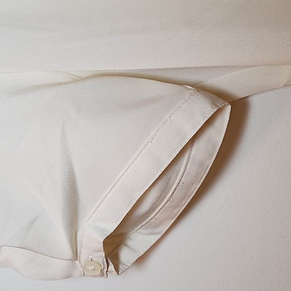 Lauren Ralp Lauren Black Label Shirtdress Elegant Winter Cream Midi Dress SZ 4 - Picture 10 of 16